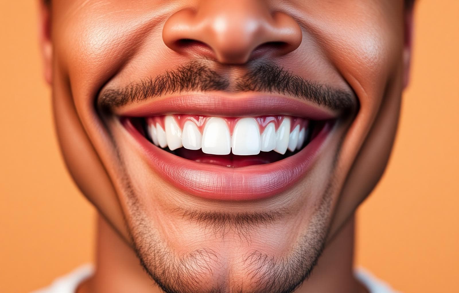 Procedimentos de estética dental e facetas com acabamento refinado